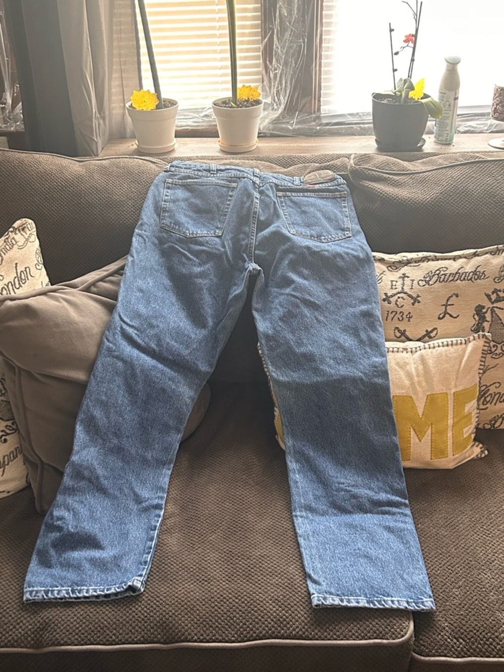 Wrangler Medium Blue Denim Jeans with Red Logo Tab